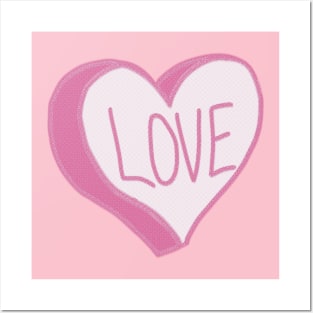 Giant Pink Love Heart Posters and Art